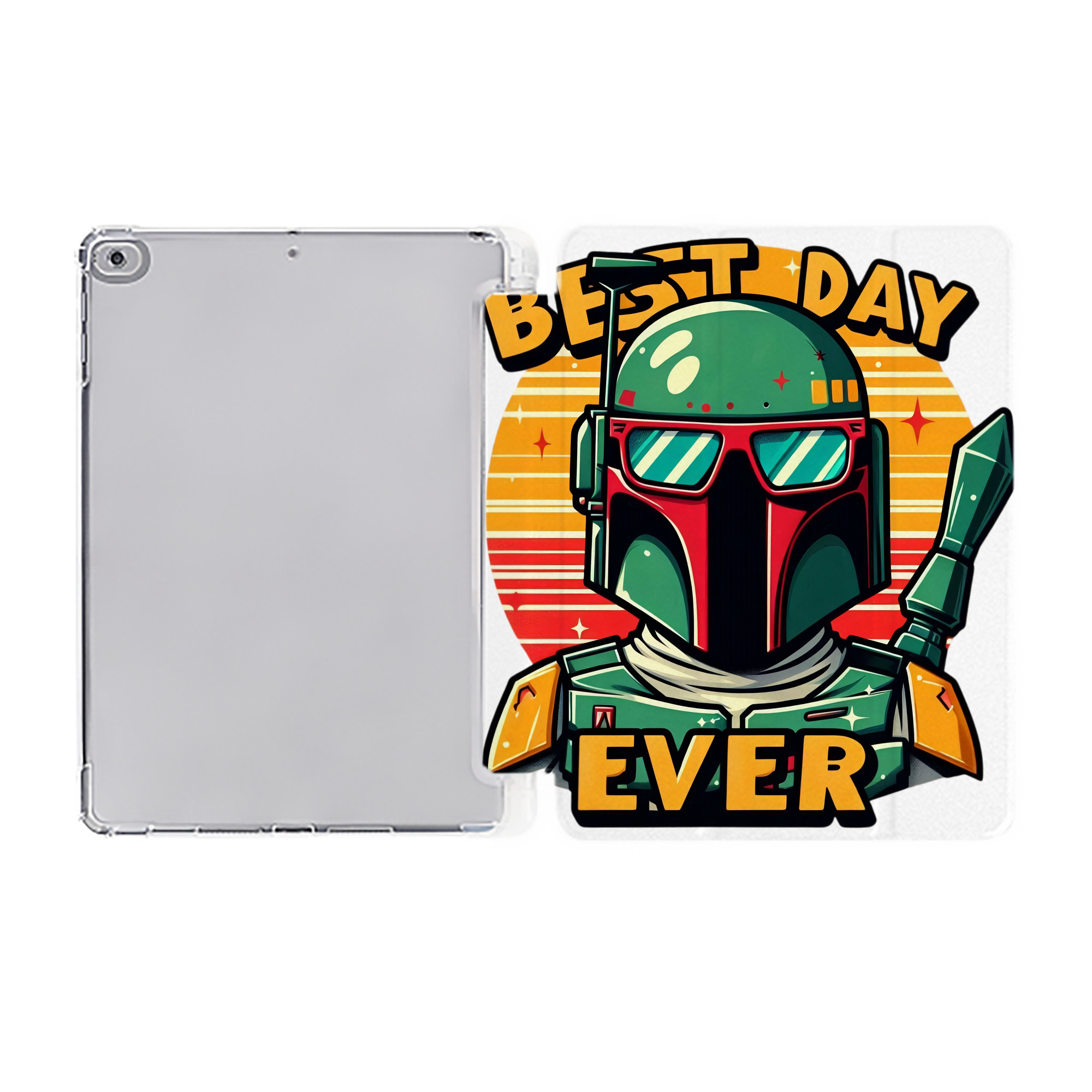 （画像用） スター・ウォーズ Star Wars IPad ケース ペン収納付き 三つ折りスタンド PUレザー×シリコン 対応機種9.5/10.5/10.9インチ